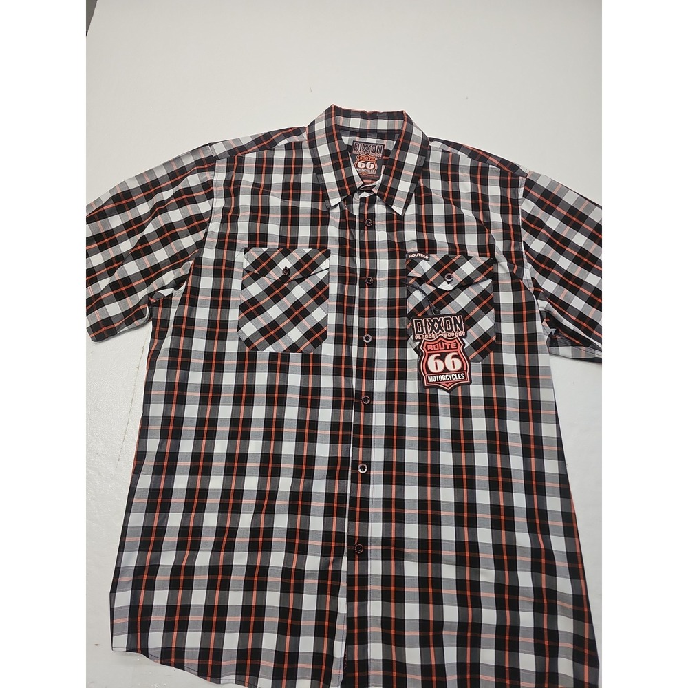 Dixxon Flannel Co "Mens 3X" Shirt Short Sleeve" Route 66 Motorcycle"